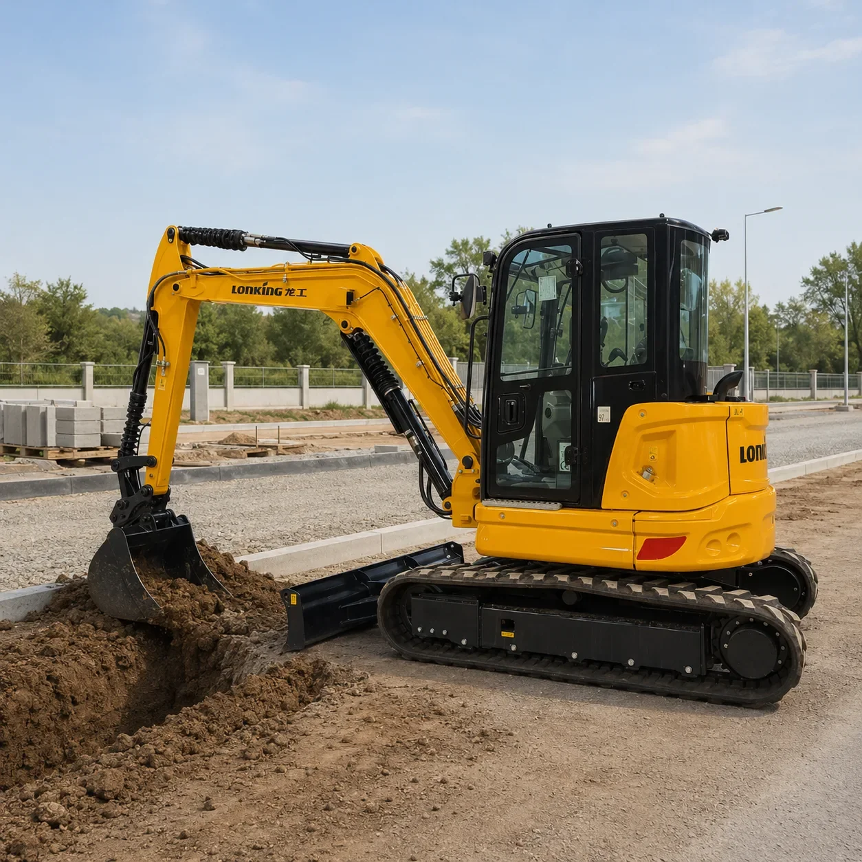 Lonking CDM6060 mini excavator in action