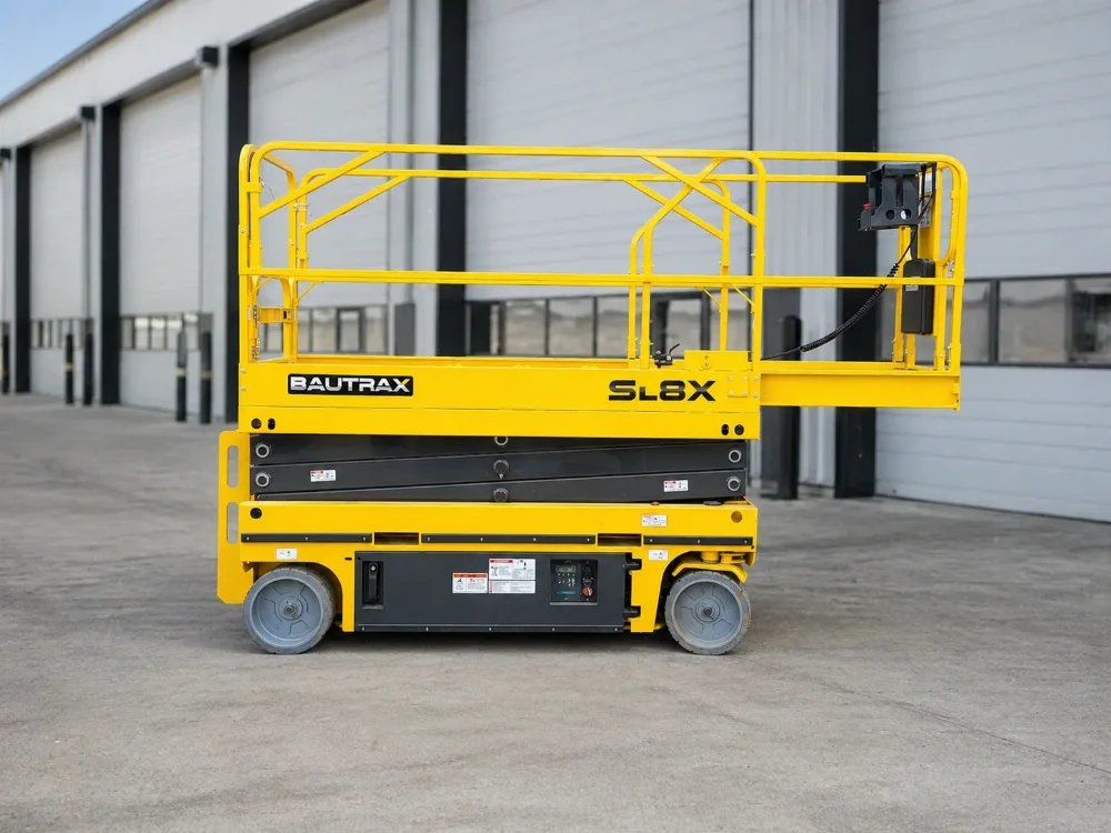 ножична вишка BAUTRAX SL8X - страничен профил разширена платформа.