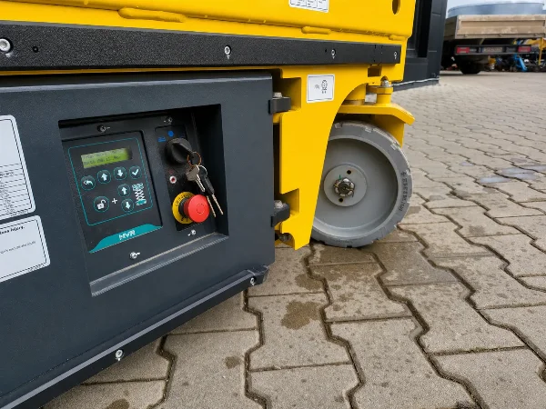 ножична вишка BAUTRAX SL8X - детайл от контролния панел.
