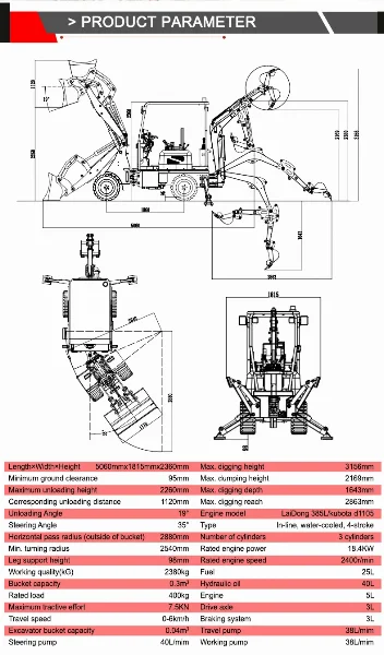 Мини комбиниран багер BAUTRAX MBH06HL